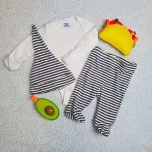 Gerber Striped Onesie Matching Set